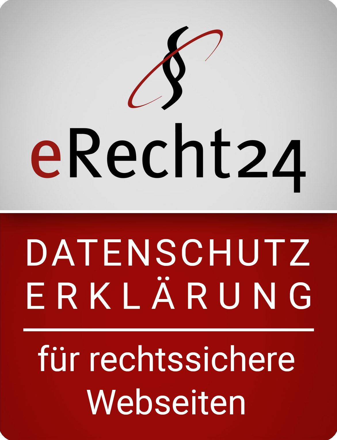 erecht24 siegel datenschutz rot gross