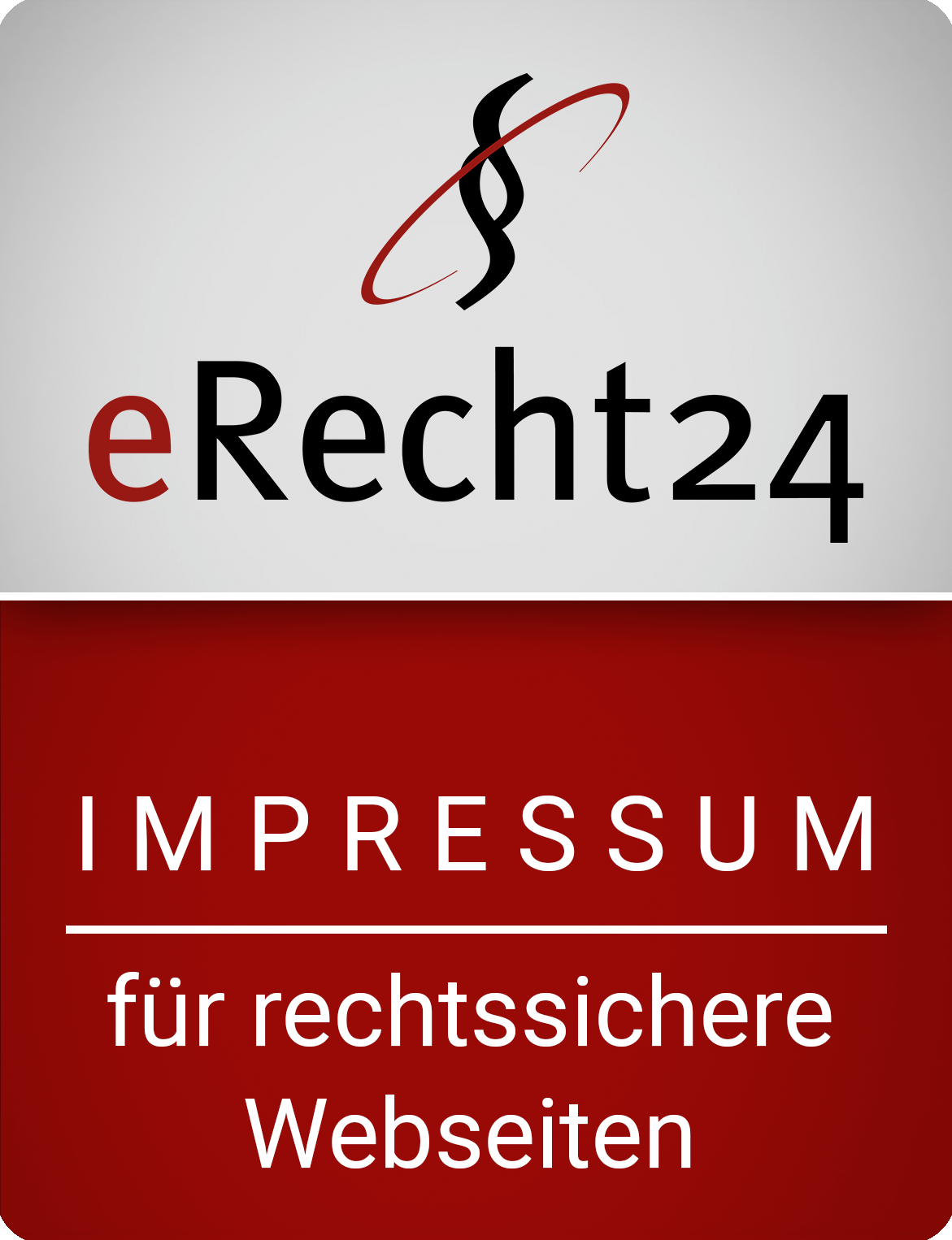 erecht24 siegel impressum rot gross